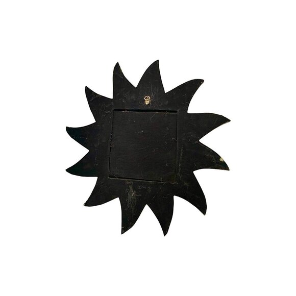 Mirror Sunburst Design Vintage Light Weight Wood MCM Decor - Picture 4 of 4